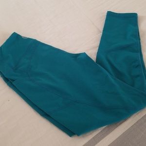 Til you collapse teal heart booty leggings